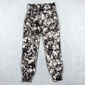 Athleta Pants Womens Small Salutation Printed Jogger Brown Camo Elastic Waist‎